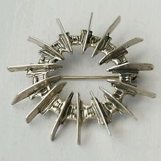 Else and paul studio silver modernist brooch
